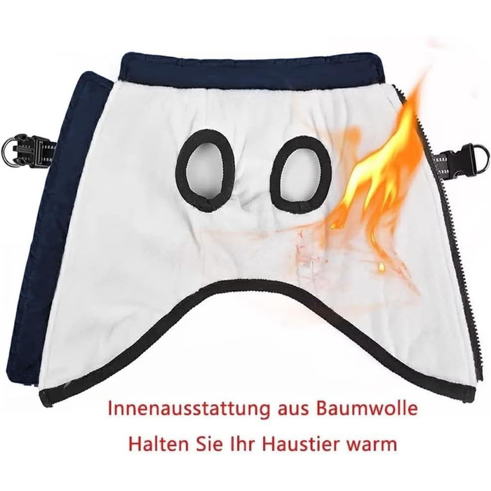 Зимова жилетка для собак, водонепроникний теплий одяг для маленьких собак з D-кільцем (зелений, XL, синій, L)