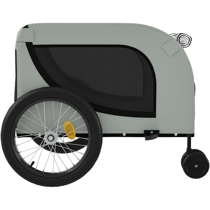 Причіп для велосипеда для собак Сірий та Чорний, Oxford-Gewebe та залізо, LH82049