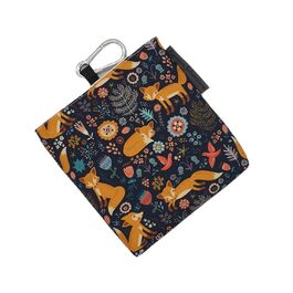 Сумка для ласощів для собак з магнітом та карабіном з бавовни - різні візерунки (лисичка)