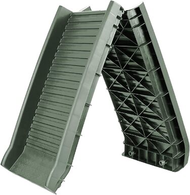 Рампа для собак, складна, антиковзка, оливковий, 155x40 см, до 90 кг