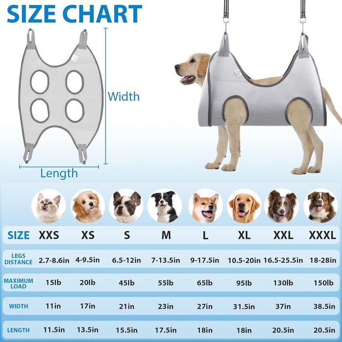 Набір для догляду за собаками: шлейка, триммер для нігтів, пилка, ножиці для собак середніх та великих порід