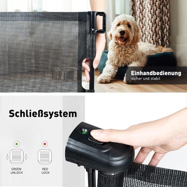 Захист для сходів Hawthyhome: розтяжний захист для дітей та домашніх тварин, 0-140 см, чорний