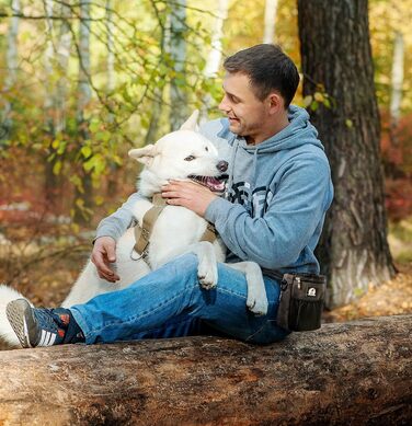 Мішок для ласощів для собак - міцний та водовідштовхуючий аксесуар для прогулянок та тренувань (чорний, Black Edition)