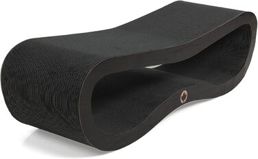 Когтеточка для котів CanadianCat Orbit 2.0 Black Edition, картон, 84×24×23 см, чорна лежанка
