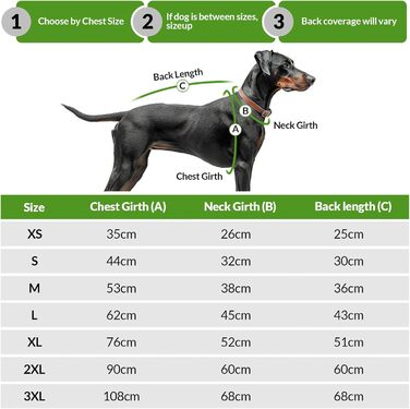 Зимовий теплий одяг для собак Konvinit: куртка з флісу з кріпленням для повідка, світловідбиваюча, для середніх собак, розмір M (53 см обхват грудей), колір зелений