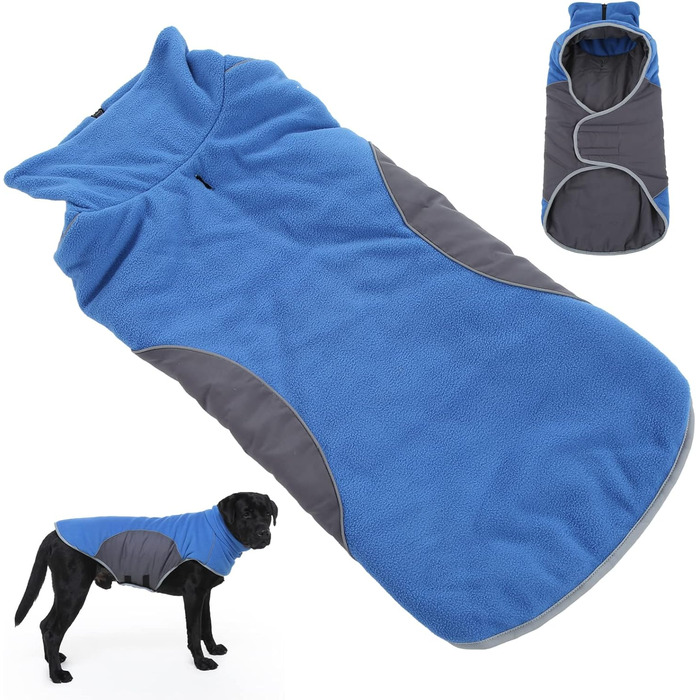 Зимовий теплий пуховик для собак, вітронепроникний, з капюшоном та на блискавці, для маленьких, середніх та великих порід