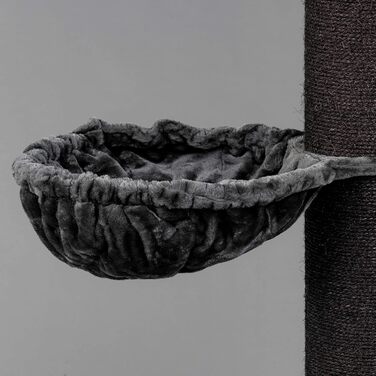Котячий дряпак RHRQuality для великих котів Maine Coon Sleeper Blackline темно-сірий, з товстими 15 см сизалевими стовпами