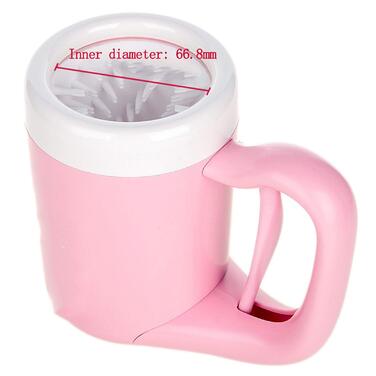 Автоматична мийка лап для тварин AXTMR з ручкою, велика рожева, для собак та котів