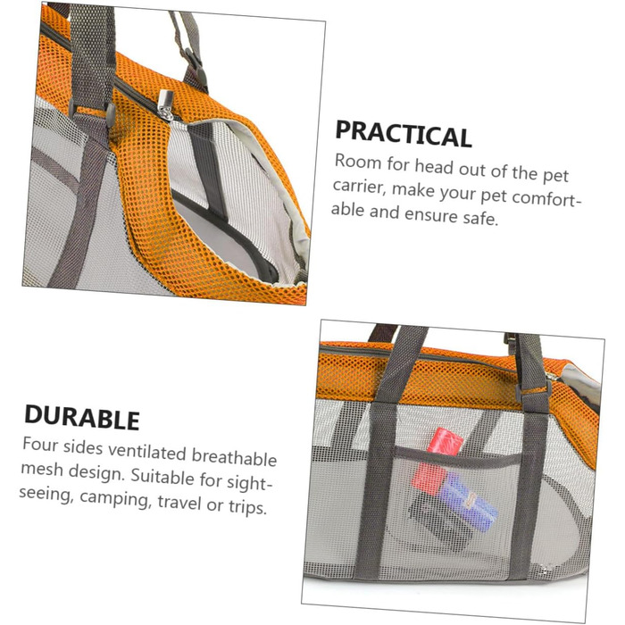 SUPVOX Транспортна сумка для собак і котів - велика, дихаюча, з надійним закриттям, міцна та портативна для походів, кемпінгу та подорожей