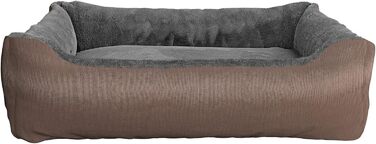 Італійська постільна білизна для тварин Hundehütte Love, підходить для всіх сезонів (Тауновий сірий, 62 x 50 x 17 см)