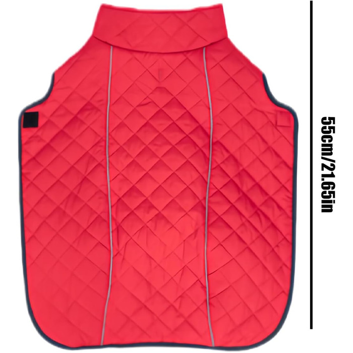 Зимовий теплий жилет для собак | Вітростійкий бавовняний жилет - теплий та м'який жилет для собак, для пікніків, прогулянок, катання на лижах, кемпінгу та міських прогулянок (червоний)