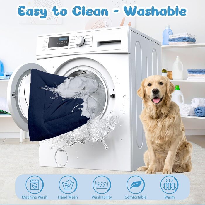 Килимок для собак Baodan, великий, 106x71 см, водонепроникний, з антиковзною основою, XL, морський колір