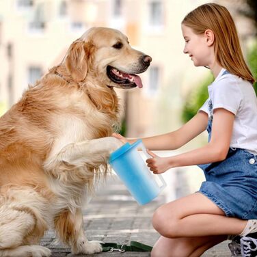 Очисник лап для собак DAGLLGEW: м'яка силіконова щітка, 360° очищення, портативний набір для дому та прогулянок