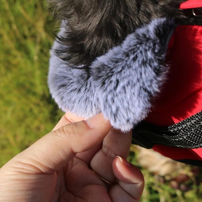 Зимові куртки для собак, жилети для собак з шлейкою, тепла куртка для собак, зимові куртки для собак для вітру та вологи, відбивачі, флісова зимова куртка для маленьких, середніх та великих собак (червоний, L) L червоний