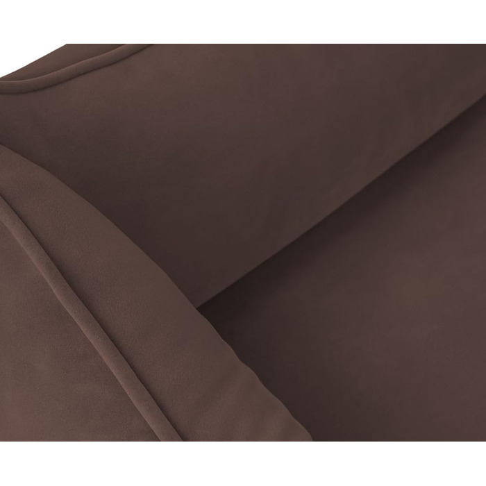 Ортопедичне ліжко для собак Knuffelwuff Jona з велюру, коричневе | Memory Foam | Знімний та пральний чохол | Захищає суглоби, зігріває, довговічне | Для собак маленьких, середніх та великих, розмір L 70 x 50 x 20 см, Коричневе