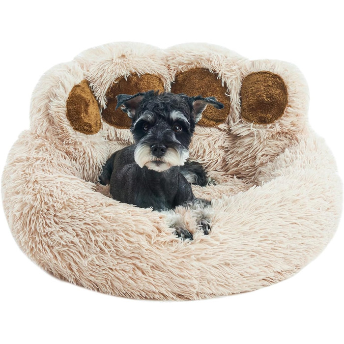 Кругле собаче ліжко Kamel, м'яке, у формі пончика, 66x66x20 см, для маленьких собак