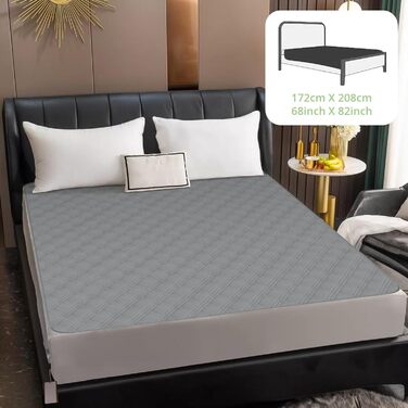 Водонепроникний килимок для собак, килимок для котів, неслизький, міцний, для захисту дивану, ліжка, автокрісла, можна прати в пральній машині (172 x 208 см, сірий)