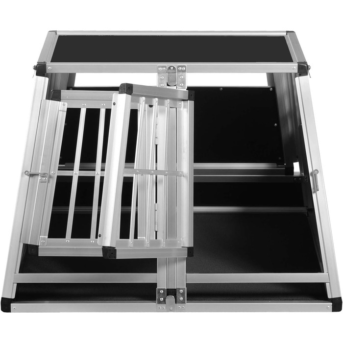 Транспортна переноска для собак Transportbox N23, алюмінієва, 82x90x63 см, з перегородкою та аварійним виходом