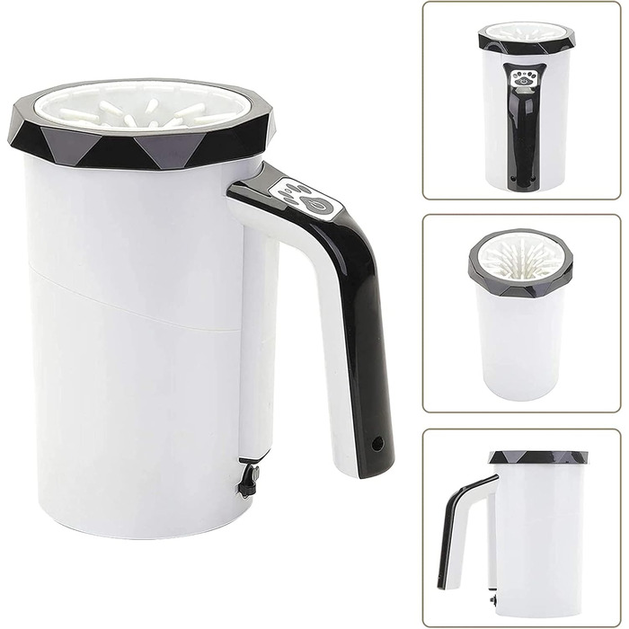 Електричний очищувач лап для собак PJDDP, силіконовий, з рушником, портативний, для середніх та великих собак, чорний