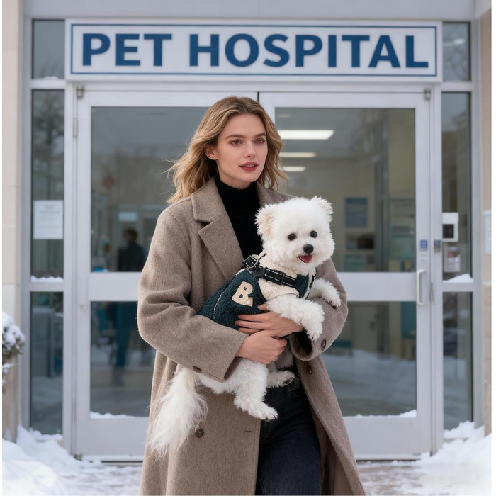 Зимова куртка для собак з отвором для шлейки, флісова підкладка | Для малих та середніх собак | Підходить для прогулянок, спорту та активного відпочинку | Рожево-білий та зелено-білий кольори