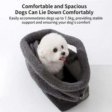 Транспортна сумка для кота Yiohejy - тепла, водонепроникна, з ременем безпеки, для малих та середніх порід, сіра