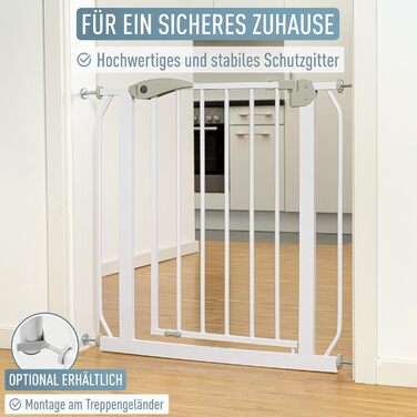 Захист для сходів для дітей IB Style Berrin, 58-185 см, без свердління, білий, 68-76 см (165-175 см)