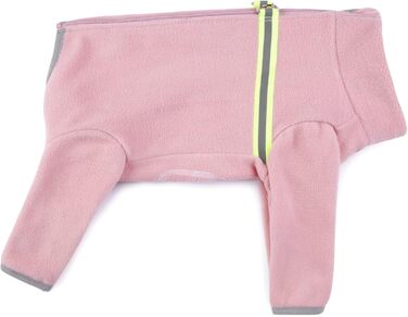 Теплий зимовий одяг для собак: теплий флісовий костюм з світловідбиваючим блискавкою, піжама для собак, костюм (XL, Рожевий)