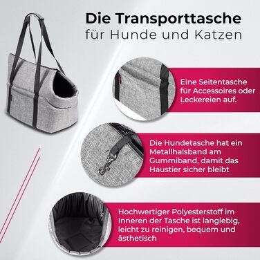 Сумка-переноска для собак Boutique Zoo - Чорний/Мінки, L (до 12 кг), 42x29x33 см