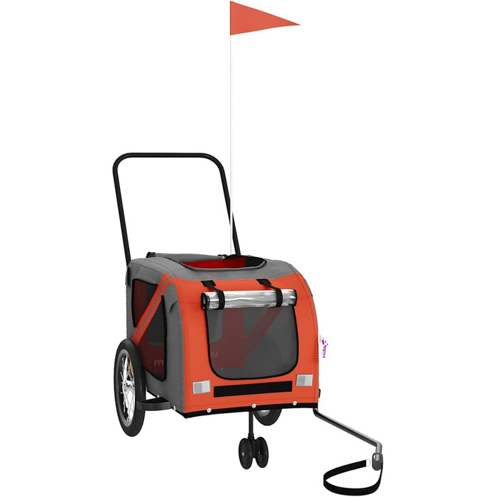 Фархач-причіп для собак Tidyard, водостійкий, з ПВХ-дах, міцна платформа, відбивачі та прапор для велосипеда, для прогулянок та активного відпочинку з маленькими собаками