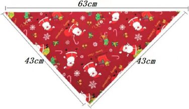 Набір з 2 шт. великих трикутних нашийників та шарфів для тварин - Різдво, собаки, коти, подорожі