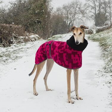 Зимовий флісовий светр для хортів Whippet, теплий, рожевий, зручний, з регульованими ремінцями