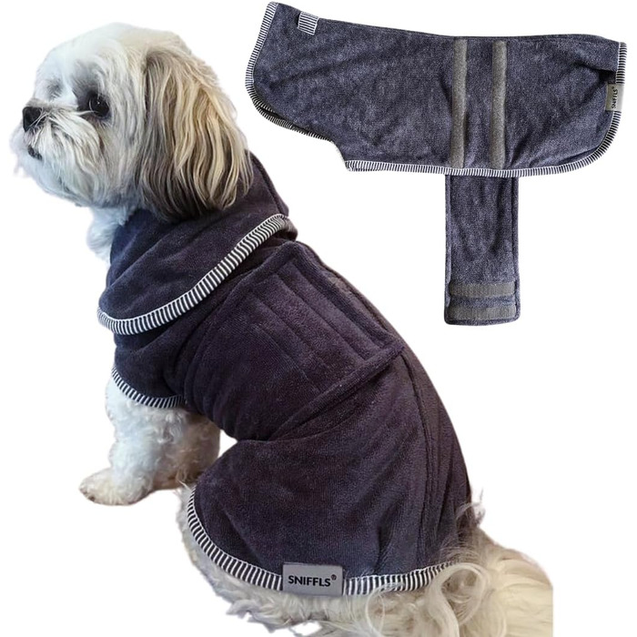 Преміум халат для собак - великі породи, теплий та м'який, для зими та літа, машинне прання 40°C