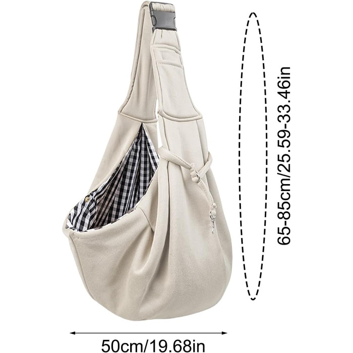 Сумка-переноска для собак та котів Zuasdvnk - дихаюча, зручна для прогулянок та подорожей, з регульованими ременями, бежева