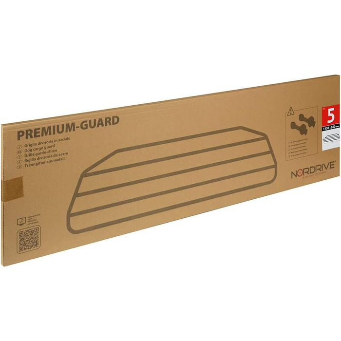 Відсік для собак та тварин NORDRIVE N70055 Premium-Guard з нержавіючої сталі, 1130 x 340 мм