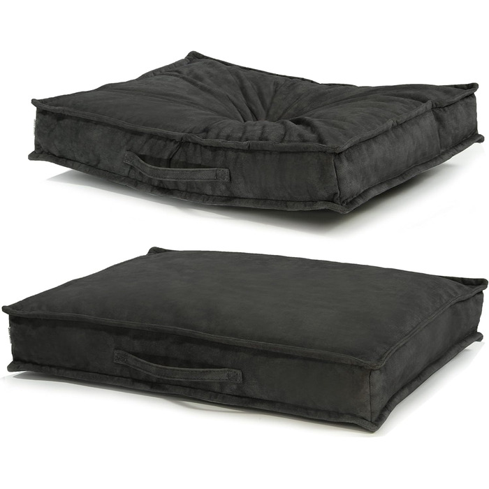 Килимок для собак Sesto Senso Premium, прямокутний, 100x70 см, Memory Foam, знімний чохол, сірий (M, Model 3 - Graphit)