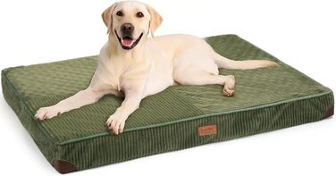 Ортопедичне ліжко для собак FUKUMARU - 91x56x9 см, зелене, з водонепроникним шаром, м'яке, антиковзне. Ліжко для собак, килимок, матрац