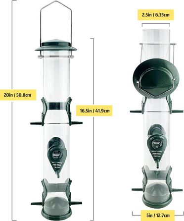 Металева годівниця для птахів з підвісним тросом, 6 відділень, Tubo