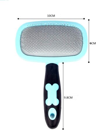 Щітка для собак та котів Slicker 360° - видаляє 90% відмерлої шерсті, синій колір