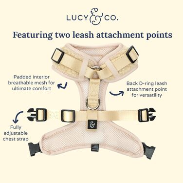 Шлея для собак Lucy & Co. DinoROAR, не тягне, легка, розмір XS, для малих, середніх та великих порід