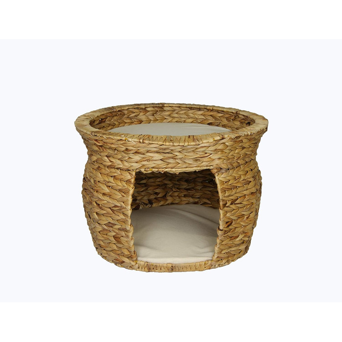 Кігтечка для котів плетені з рогожу гіацинту, 53x53x37 см