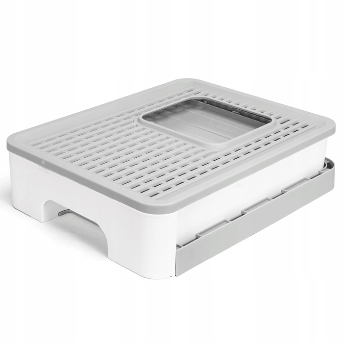 Відкритий лоток для котів Nobleza, сірий, з ручкою, 48,5 см x 38,5 см x 38,2 см