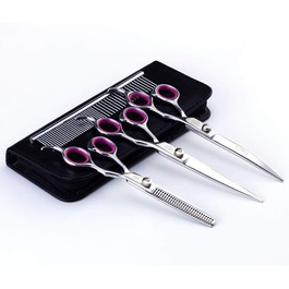 Набір триммерів для грумінгу тварин: ножиці для стрижки, витончення та гребінець