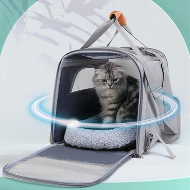 Транспортна сумка для кота/маленького собаки, складана переноска для тварин, автотранспортна сумка з вентиляцією