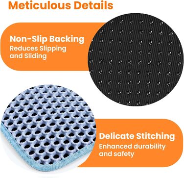 Килимок для котячого туалету Petinstinct, 116x66 см, блакитний, водонепроникний