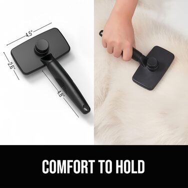 Самоочисна щітка для собак, вичісувальна щітка для довгої та короткої шерсті, турбота про шкіру, щітка для собак та котів, що видаляє шерсть, щітка для грумінгу, чорна