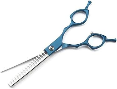 Ножиці для грумінгу собак, вигнуті, професійні, для догляду за шерстю, синього кольору