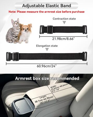 Автокрісло для собак PETSFIT - середньою консоллю, для маленьких собак до 4 кг, сірий колір