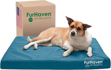 Furhaven водонепроникне охолоджуюче гелеве ліжко для собак до 25 кг, знімний та праний чохол, для великих і середніх порід, для дому та вулиці, поліоксфорд матрац