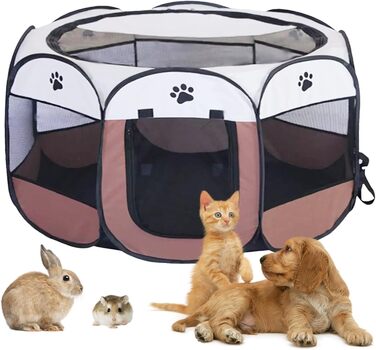 Клітка для тварин BRIMOREA 74x74x43 см: клітка для собак, котів, кроликів, вольєр для цуценят, внутрішній/зовнішній вольєр