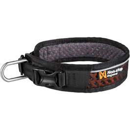 Регульований нашийник Non-stop dogwear Rock Collar для великих собак, чорний/помаранчевий, нейлон або шкіра